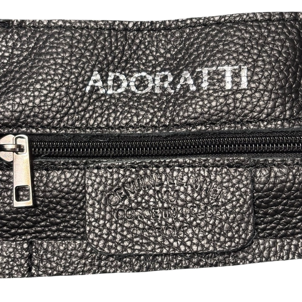 Adoratti Leather Carryall Tote Black Italian Leather NWOT Elegant Tote Bag - Picture 10 of 16
